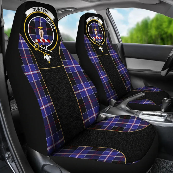 Scottish Dunlop Clan Crest Tartan Car Seat Covers - Special Style 3