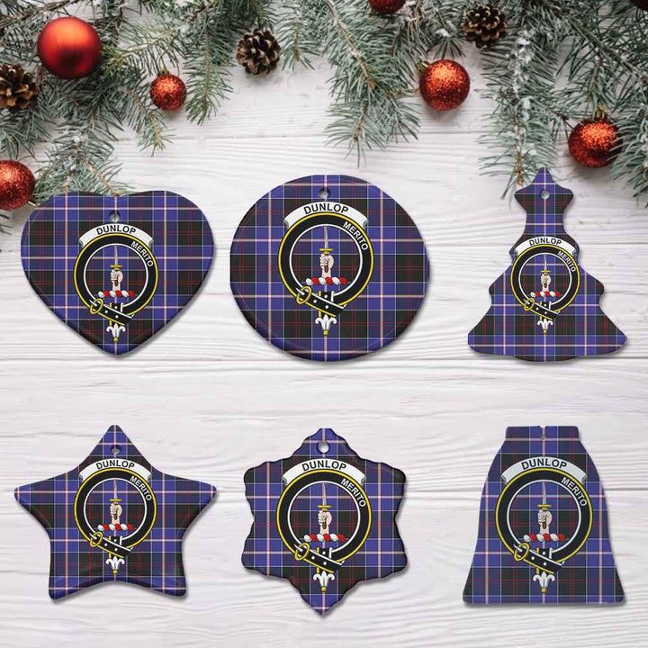 Scottish Dunlop Clan Crest Tartan Ceramic Ornament All Tartan Plaid
