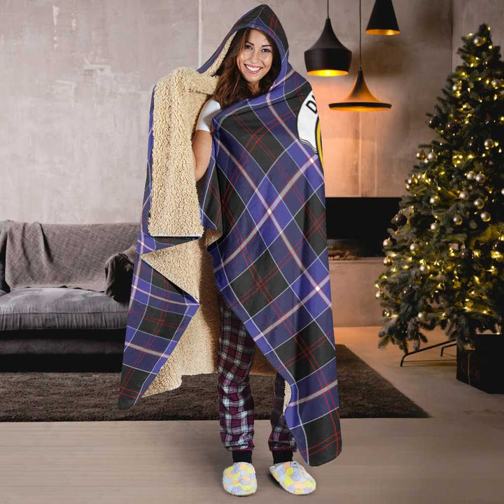 Scottish Dunlop Clan Crest Tartan Hooded Blanket Tartan Plaid 6