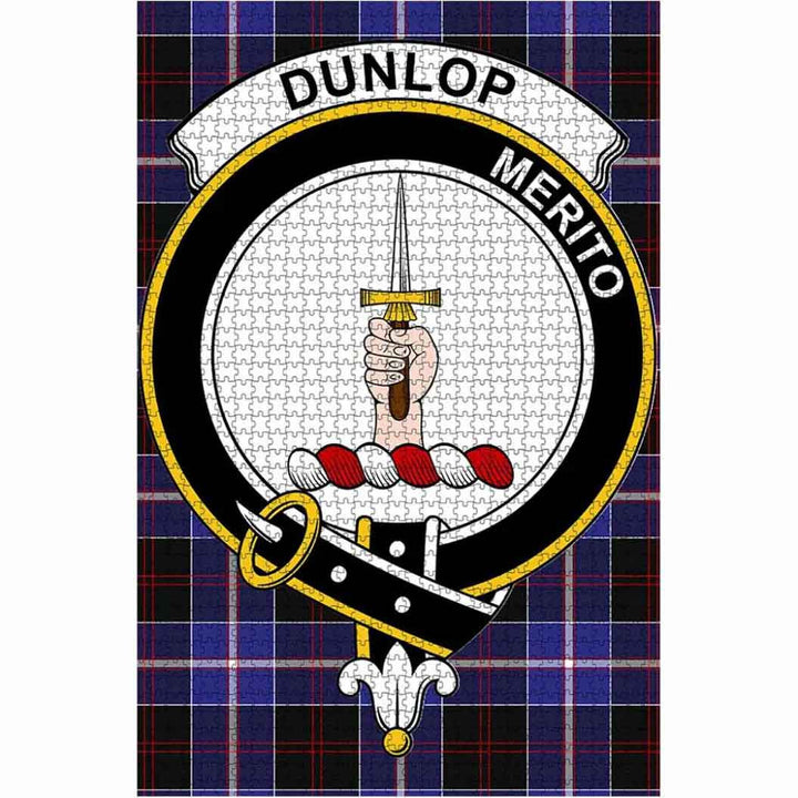 Scottish Dunlop Clan Crest Tartan Jigsaw Puzzle 1