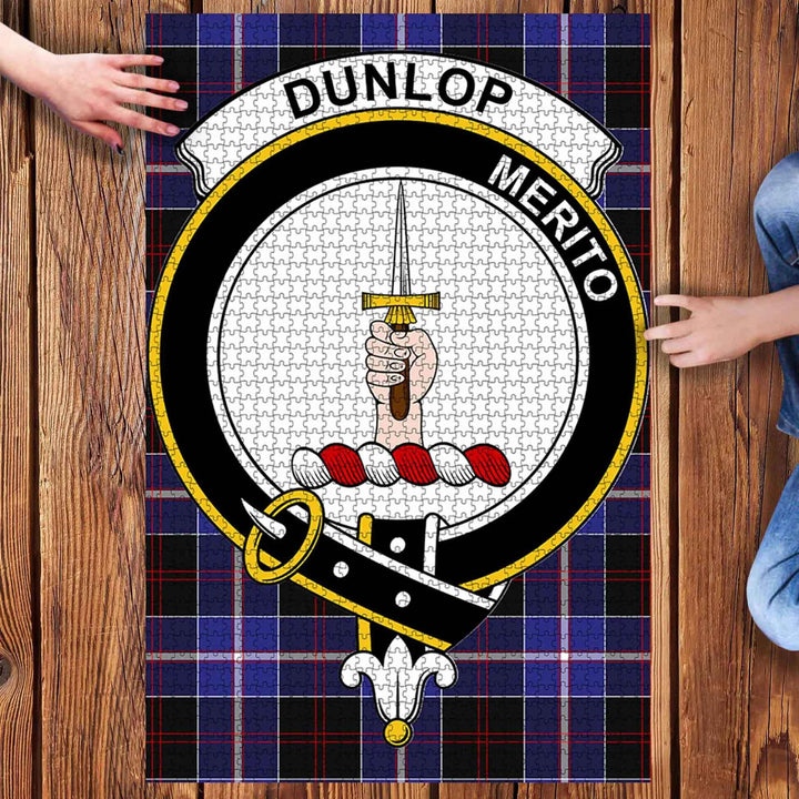 Scottish Dunlop Clan Crest Tartan Jigsaw Puzzle 3