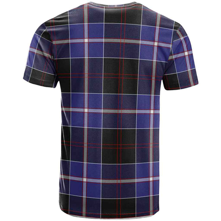 Scottish Dunlop Clan Crest Tartan T-Shirt Back Side Tartan Plaid
