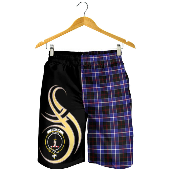 Scottish Dunlop Modern Clan Crest Tartan Believe in Me Men's Shorts