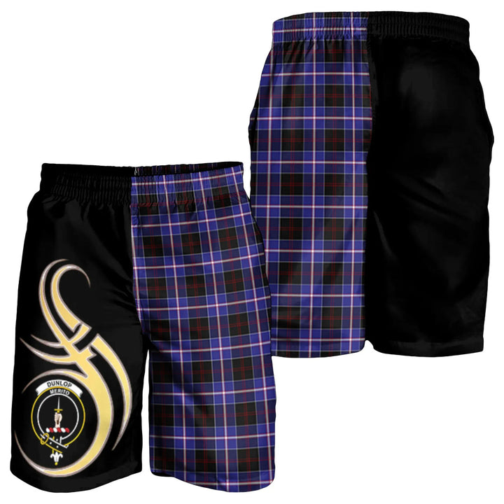 Scottish Dunlop Modern Clan Crest Tartan Believe in Me Men's Shorts