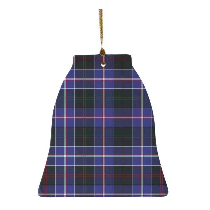 Scottish Dunlop Modern Clan Tartan Ceramic Ornament Bell Shape Tartan Plaid