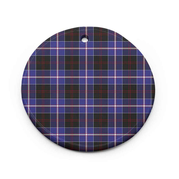 Scottish Dunlop Modern Clan Tartan Ceramic Ornament Circle Shape Tartan Plaid
