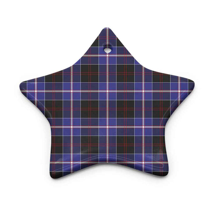 Scottish Dunlop Modern Clan Tartan Ceramic Ornament Star Shape Tartan Plaid