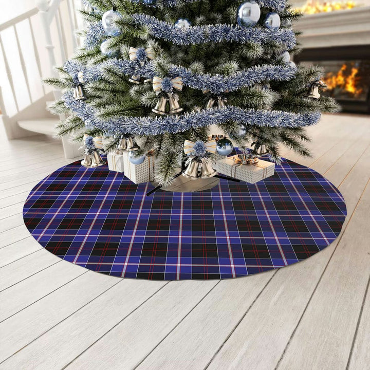Scottish Dunlop Modern Clan Tartan Christmas Tree Skirt No Tassels 3 Tartan Plaid