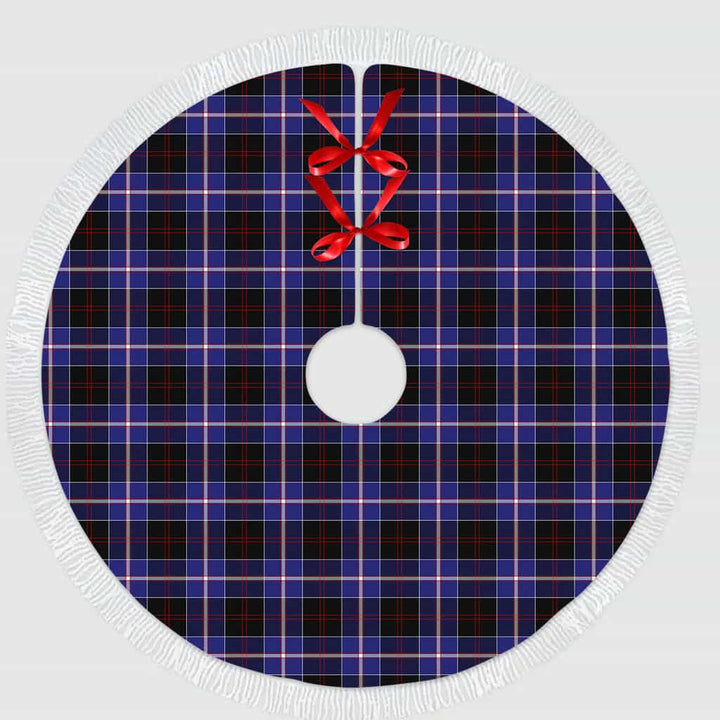 Scottish Dunlop Modern Clan Tartan Christmas Tree Skirt Tassels 1 Tartan Plaid