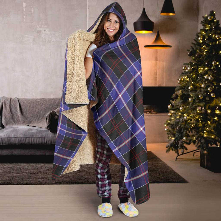Scottish Dunlop Modern Clan Tartan Hooded Blanket Tartan Plaid 6