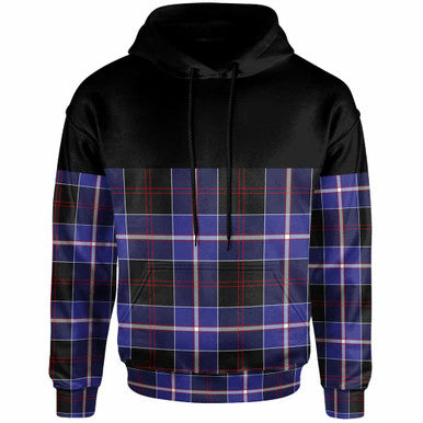 Scottish Dunlop Modern Clan Tartan Hoodie - Horizontal Style Front Side Tartan Plaid