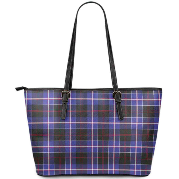 Scottish Dunlop Modern Clan Tartan Leather Tote Tartan Plaid