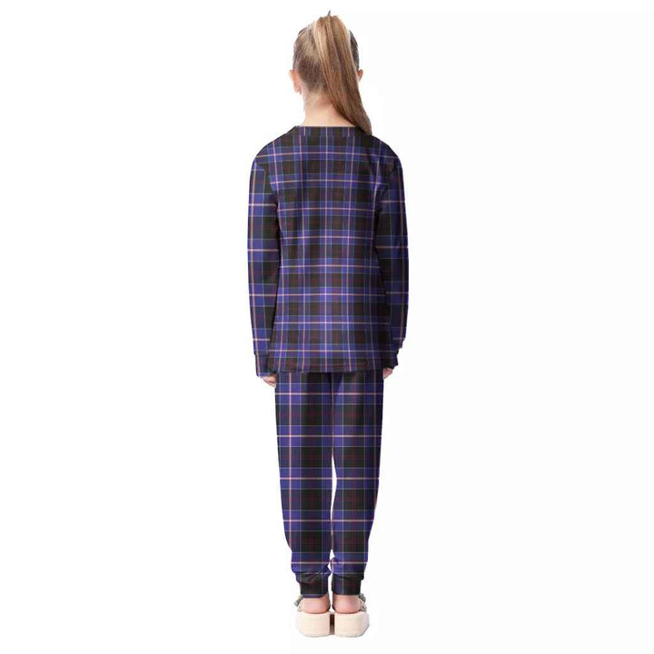 Scottish Dunlop Modern Clan Tartan Pajama Set Kid Back Side Tartan Plaid