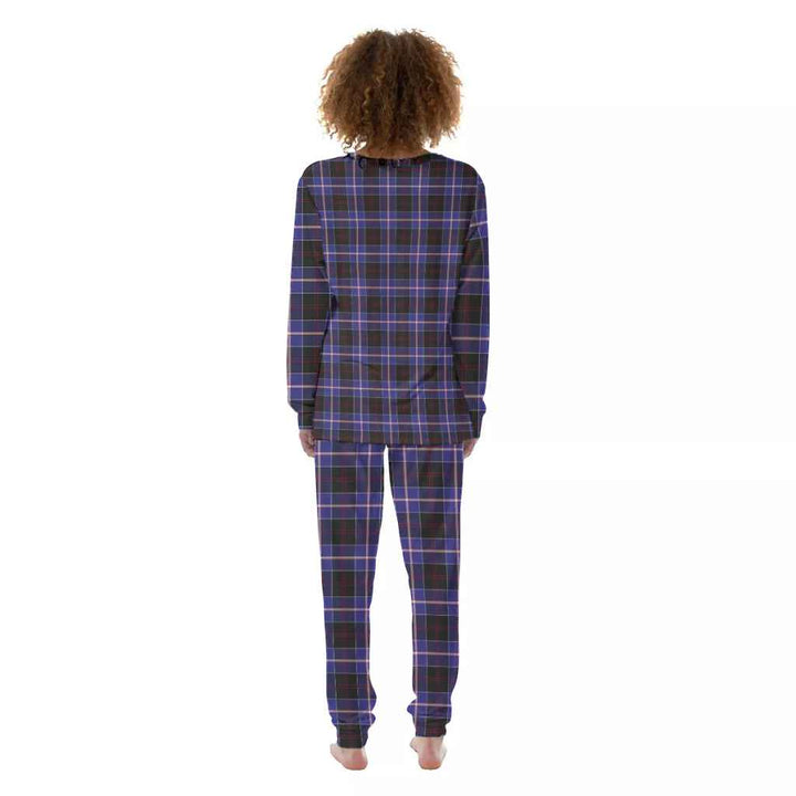 Scottish Dunlop Modern Clan Tartan Pajama Set Women Back Side Tartan Plaid