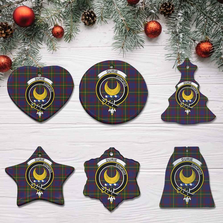 Scottish Durie Clan Crest Tartan Ceramic Ornament All Tartan Plaid
