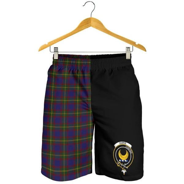Scottish Durie Clan Crest Tartan Half of Me Men's Shorts
