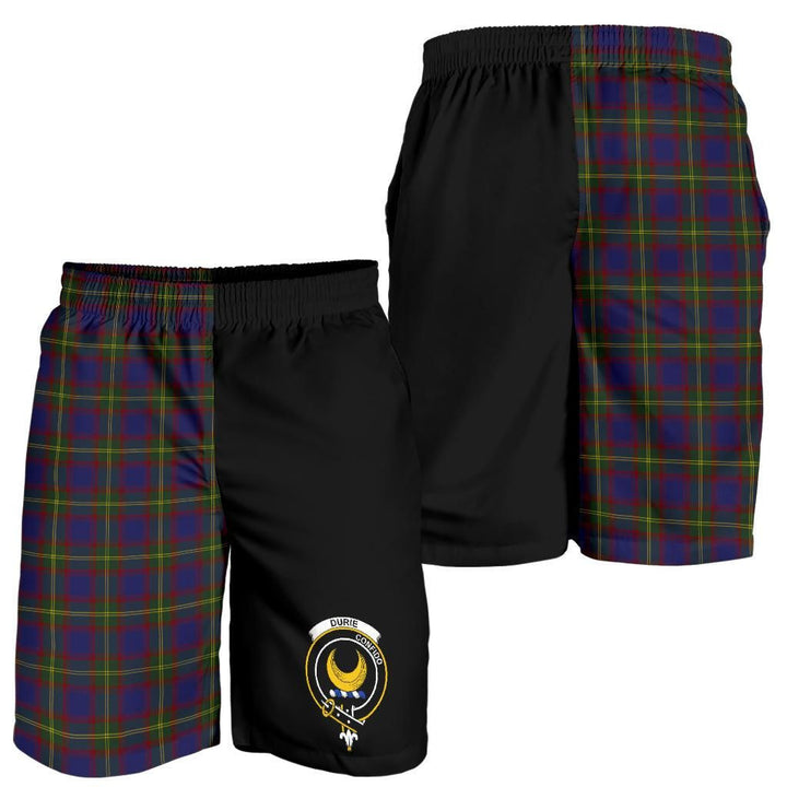 Scottish Durie Clan Crest Tartan Half of Me Men's Shorts
