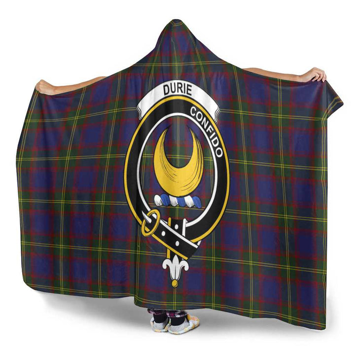 Scottish Durie Clan Crest Tartan Hooded Blanket Tartan Plaid 3