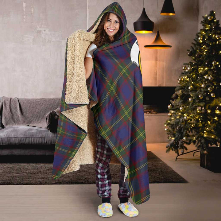 Scottish Durie Clan Crest Tartan Hooded Blanket Tartan Plaid 6