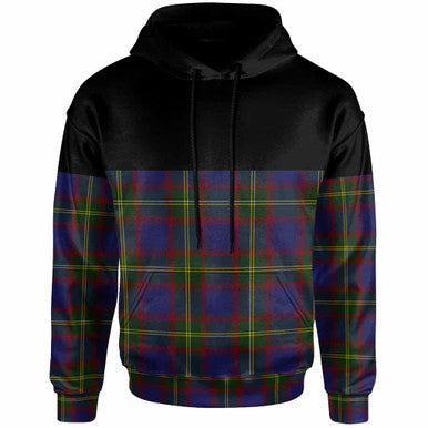 Scottish Durie Clan Tartan Hoodie - Horizontal Style Front Side Tartan Plaid