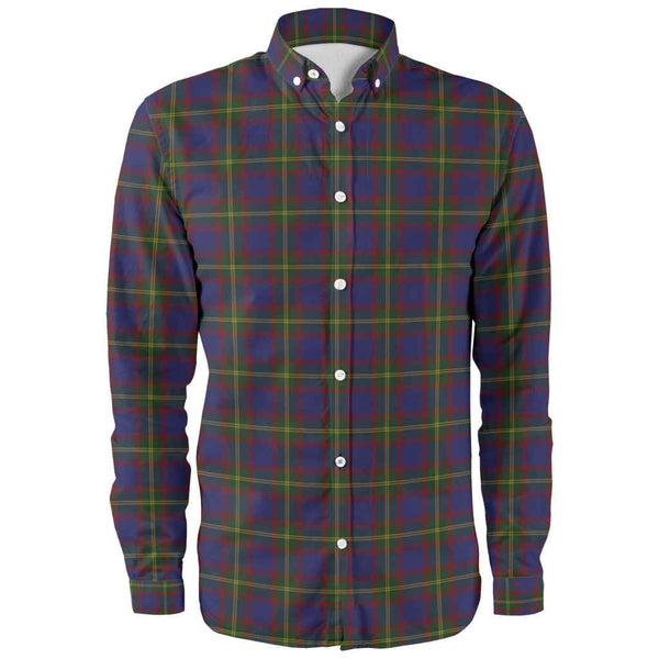 Scottish Durie Clan Tartan Long Sleeve Shirt Front Side Tartan Plaid
