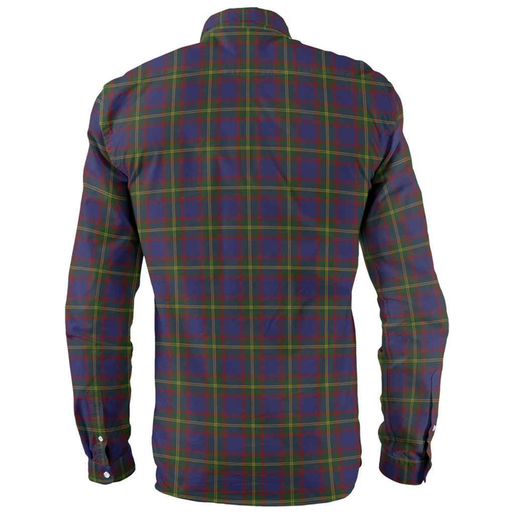 Scottish Durie Clan Tartan Long Sleeve Shirt Back Side Tartan Plaid