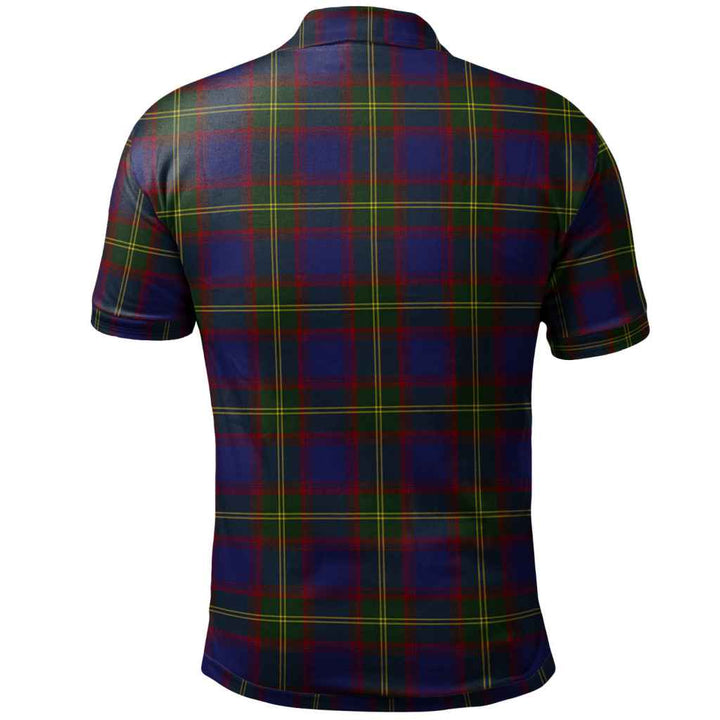 Scottish Durie Clan Tartan Polo Shirt Back Side Tartan Plaid