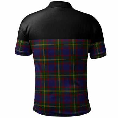 Scottish Durie Clan Tartan Polo Shirt - Horizontal Style Back Side Tartan Plaid