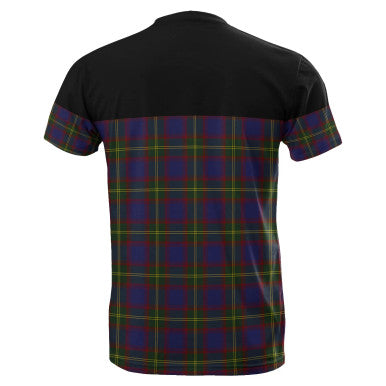 Scottish Durie Clan Tartan T-Shirt Horizontal Style Back Side Tartan Plaid