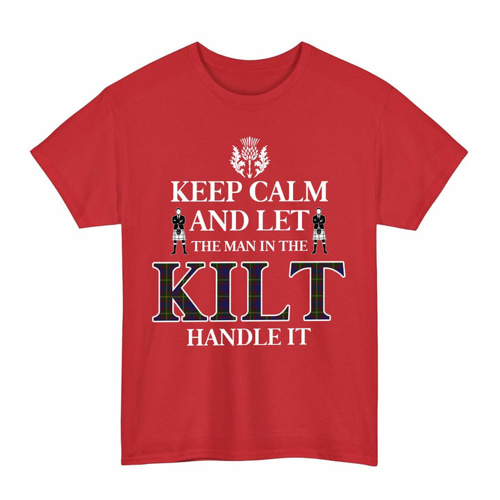 Scottish Durie Clan Tartan T-Shirt - Keep Calm Tartan Plaid Red Color