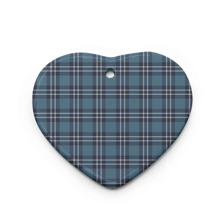 Scottish Earl of St Andrews Clan Tartan Ceramic Ornament Heart Shape Tartan Plaid