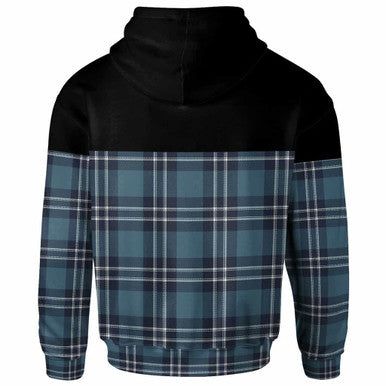 Scottish Earl of St Andrews Clan Tartan Hoodie - Horizontal Style Back Side Tartan Plaid