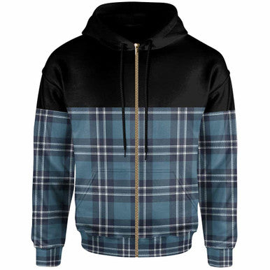 Scottish Earl of St Andrews Clan Tartan Hoodie - Horizontal Style Zip Tartan Plaid