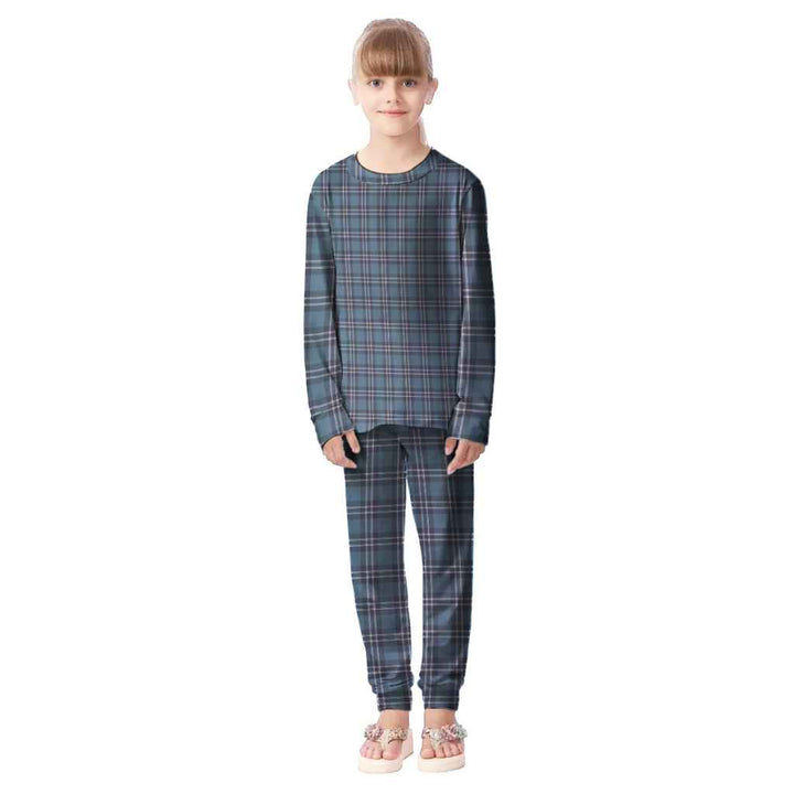 Scottish Earl of St Andrews Clan Tartan Pajama Set Kid Front Side Tartan Plaid