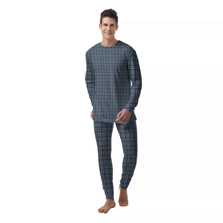 Scottish Earl of St Andrews Clan Tartan Pajama Set  Men Front Side Tartan Plaid