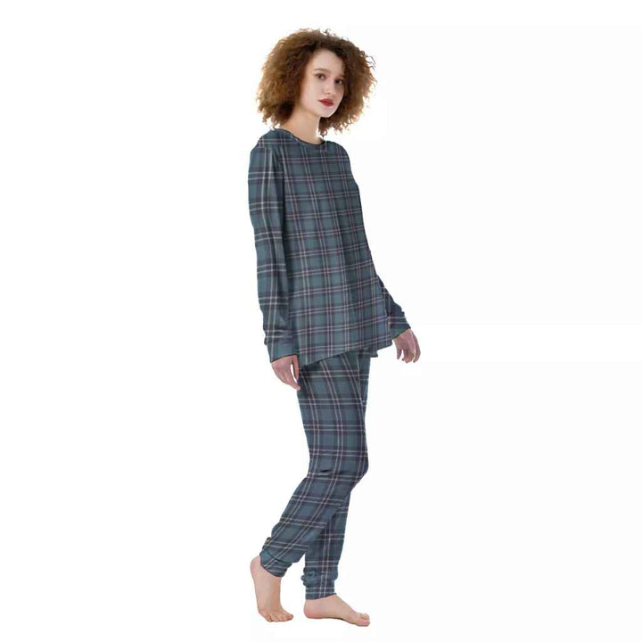 Scottish Earl of St Andrews Clan Tartan Pajama Set Women Front Side Tartan Plaid