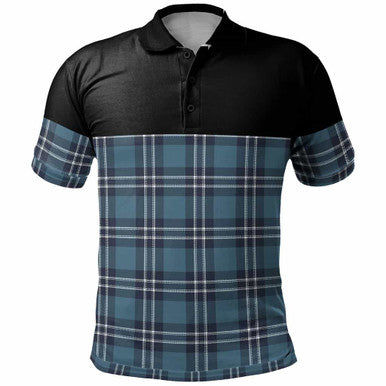Scottish Earl of St Andrews Clan Tartan Polo Shirt - Horizontal Style Front Side Tartan Plaid