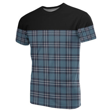Scottish Earl of St Andrews Clan Tartan T-Shirt Horizontal Style Front Side Tartan Plaid