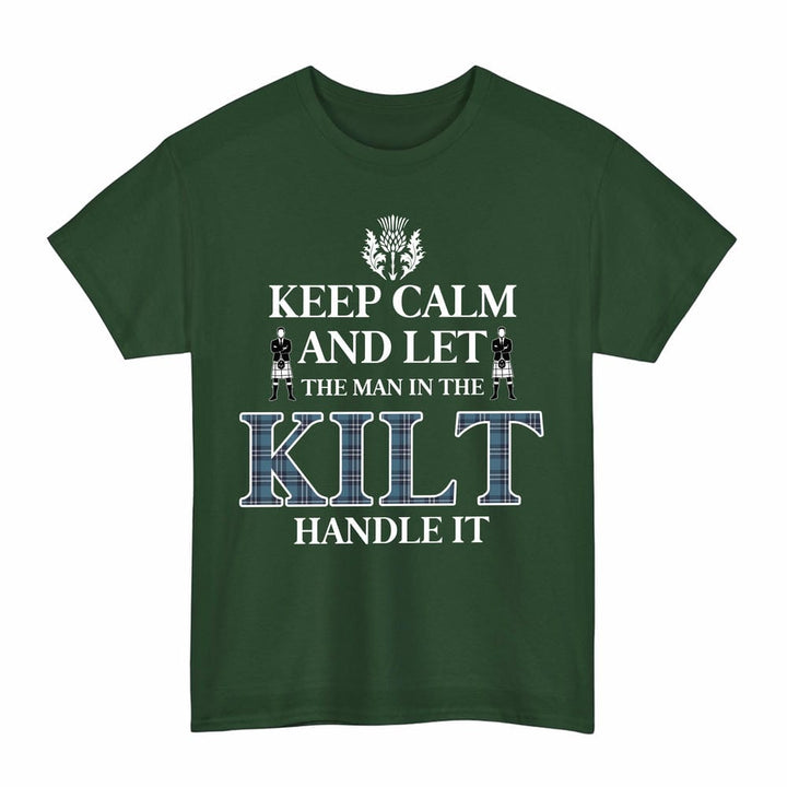 Scottish Earl of St Andrews Clan Tartan T-Shirt - Keep Calm Tartan Plaid Forest Green Color