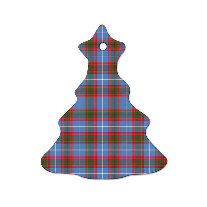 Scottish Edinburgh District Clan Tartan Ceramic Ornament  Tree Shape Tartan Plaid