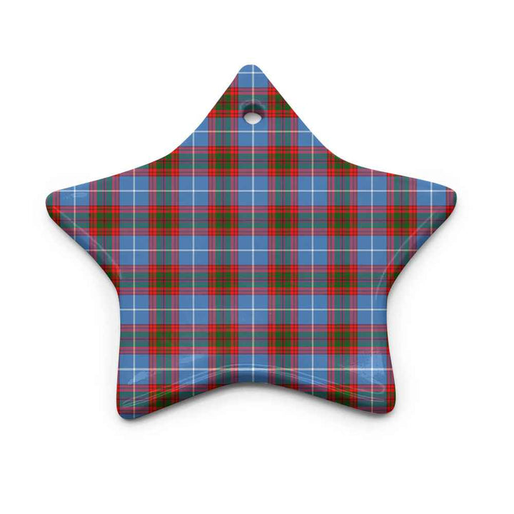 Scottish Edinburgh District Clan Tartan Ceramic Ornament Star Shape Tartan Plaid