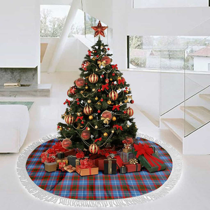 Scottish Edinburgh District Clan Tartan Christmas Tree Skirt Tassels 3 Tartan Plaid