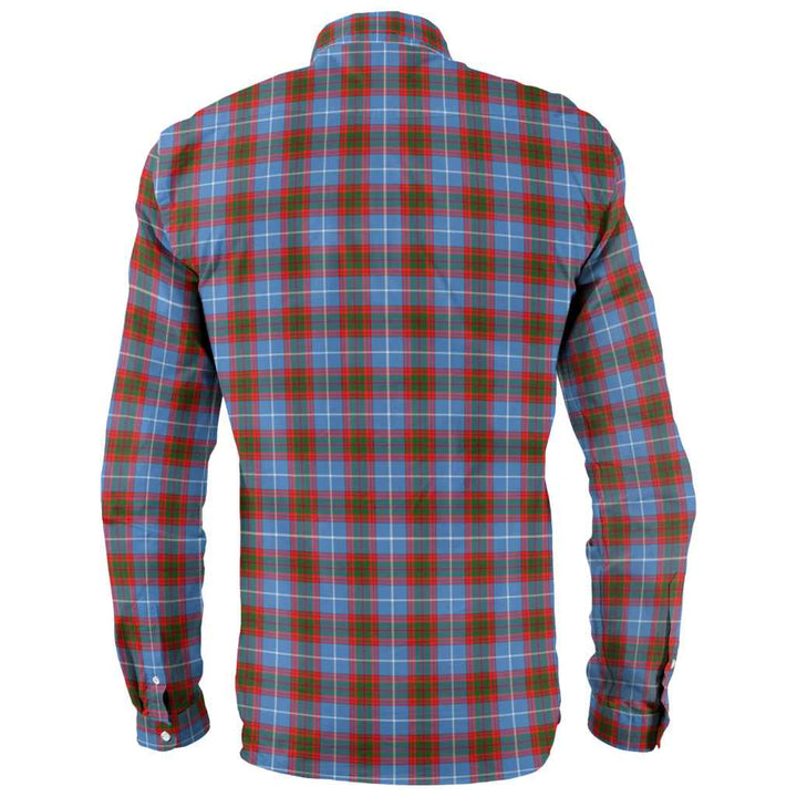 Scottish Edinburgh District Clan Tartan Long Sleeve Shirt Back Side Tartan Plaid