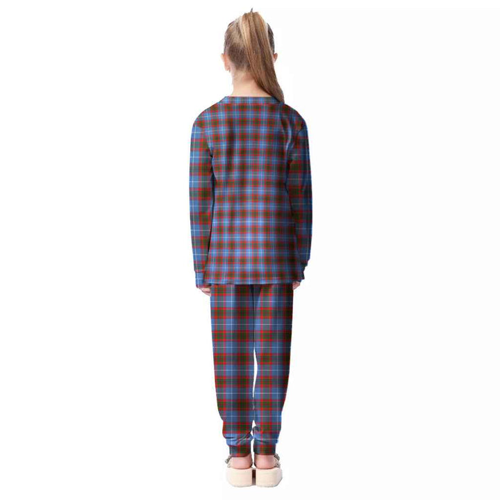 Scottish Edinburgh District Clan Tartan Pajama Set Kid Back Side Tartan Plaid