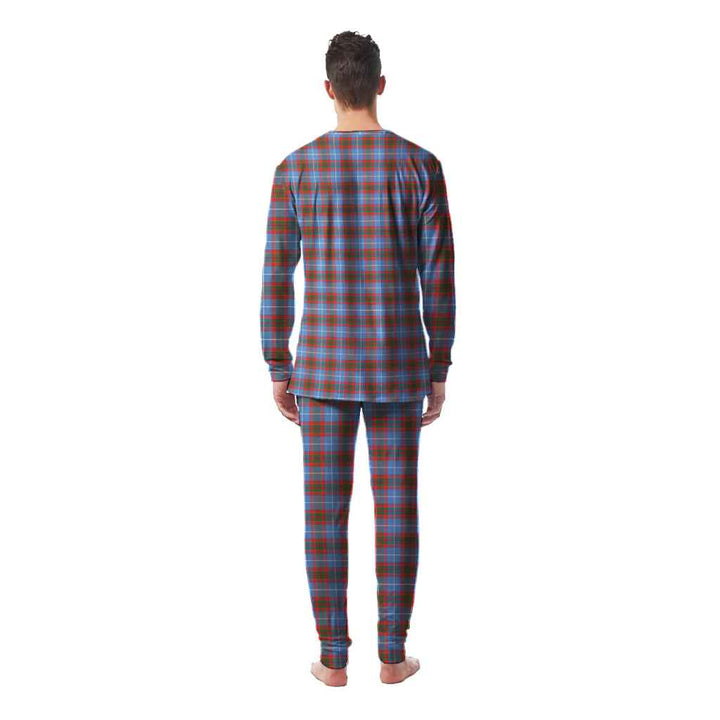 Scottish Edinburgh District Clan Tartan Pajama Set Men Back Side Tartan Plaid