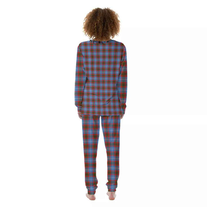 Scottish Edinburgh District Clan Tartan Pajama Set Women Back Side Tartan Plaid