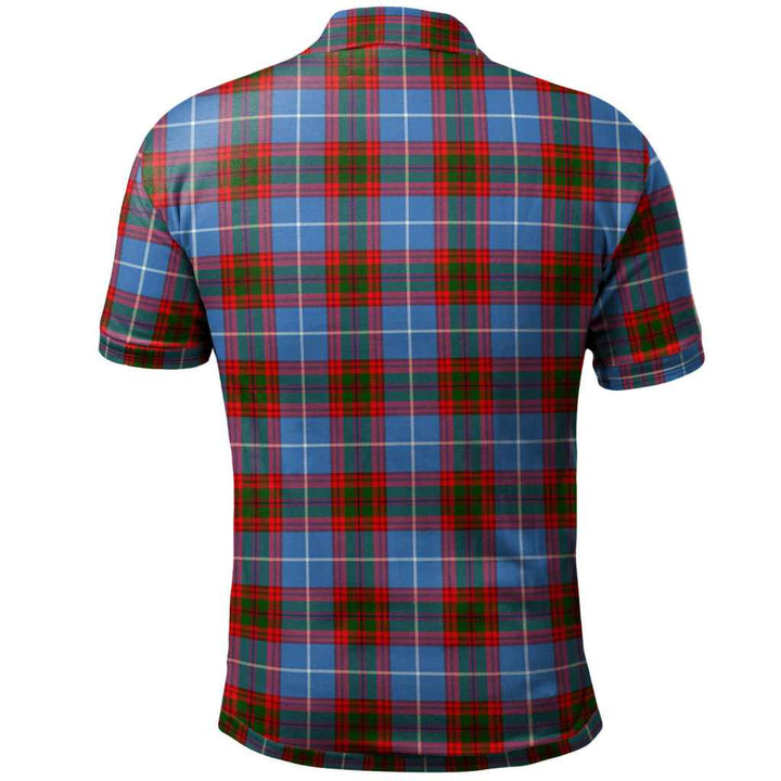 Scottish Edinburgh District Clan Tartan Polo Shirt Back Side Tartan Plaid