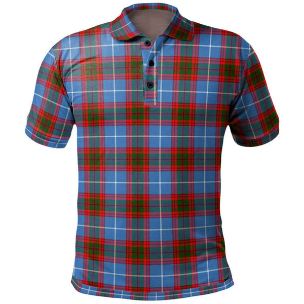 Scottish Edinburgh District Clan Tartan Polo Shirt Front Side Tartan Plaid