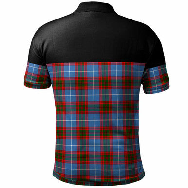 Scottish Edinburgh District Clan Tartan Polo Shirt - Horizontal Style Back Side Tartan Plaid