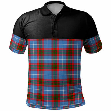 Scottish Edinburgh District Clan Tartan Polo Shirt - Horizontal Style Front Side Tartan Plaid